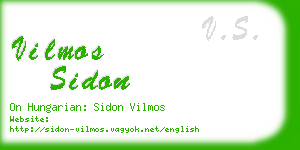vilmos sidon business card